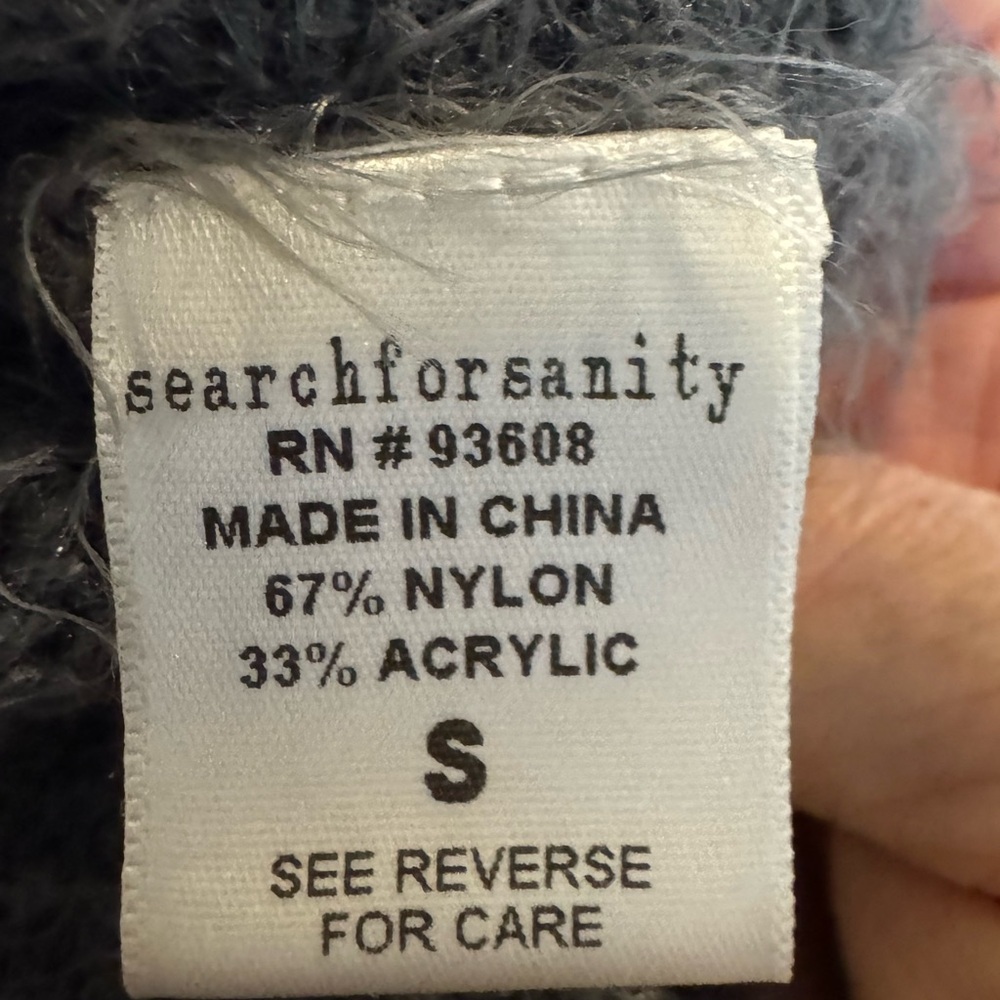 Search For Sanity Fuzzy Sweater NWOT - Picture 7 of 7